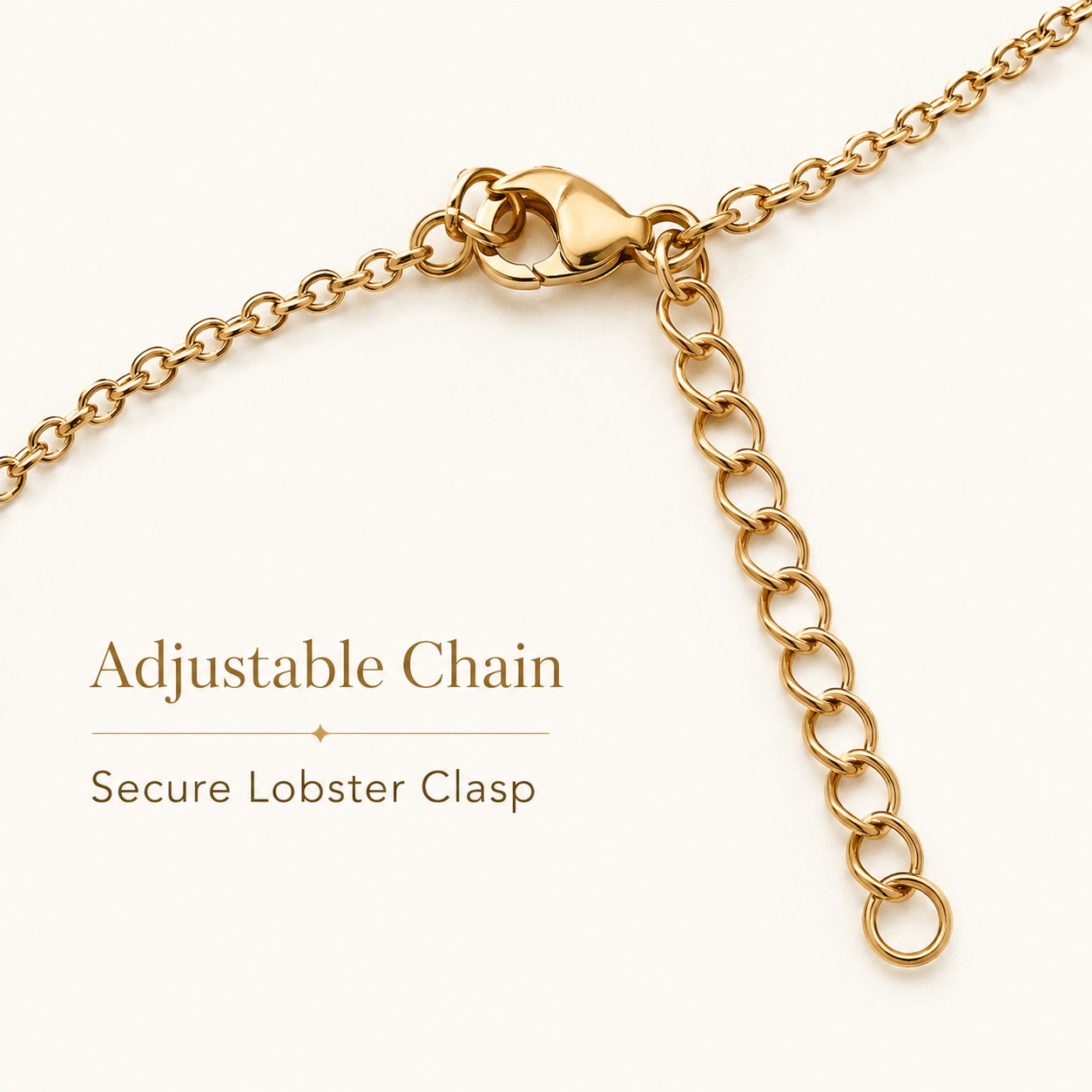 Gold Round Portrait Engraved Necklace adjustable chain and lobster clasp